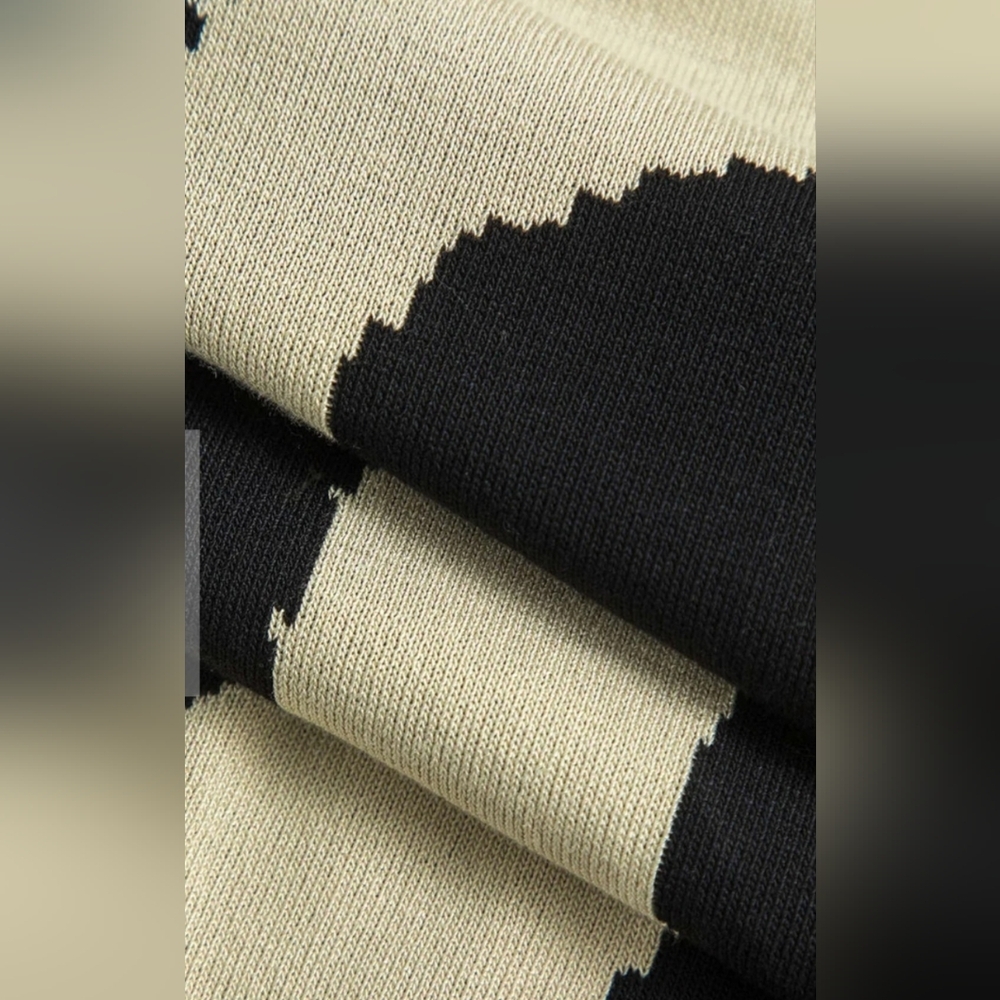 MICAS Black and Cream Zebra Print Sleevelesa Knit Mini Dress. Size M NWT - Picture 3 of 5